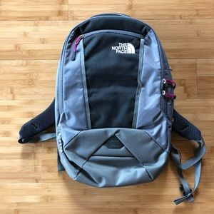 North Face Microbyte laptop backpack grey pink EUC